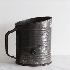 Antique Flour Sifter with Dark Patina